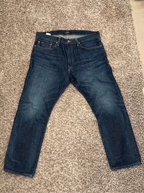 Men's Dark Blue Denim Jeans Hampton Relaxed